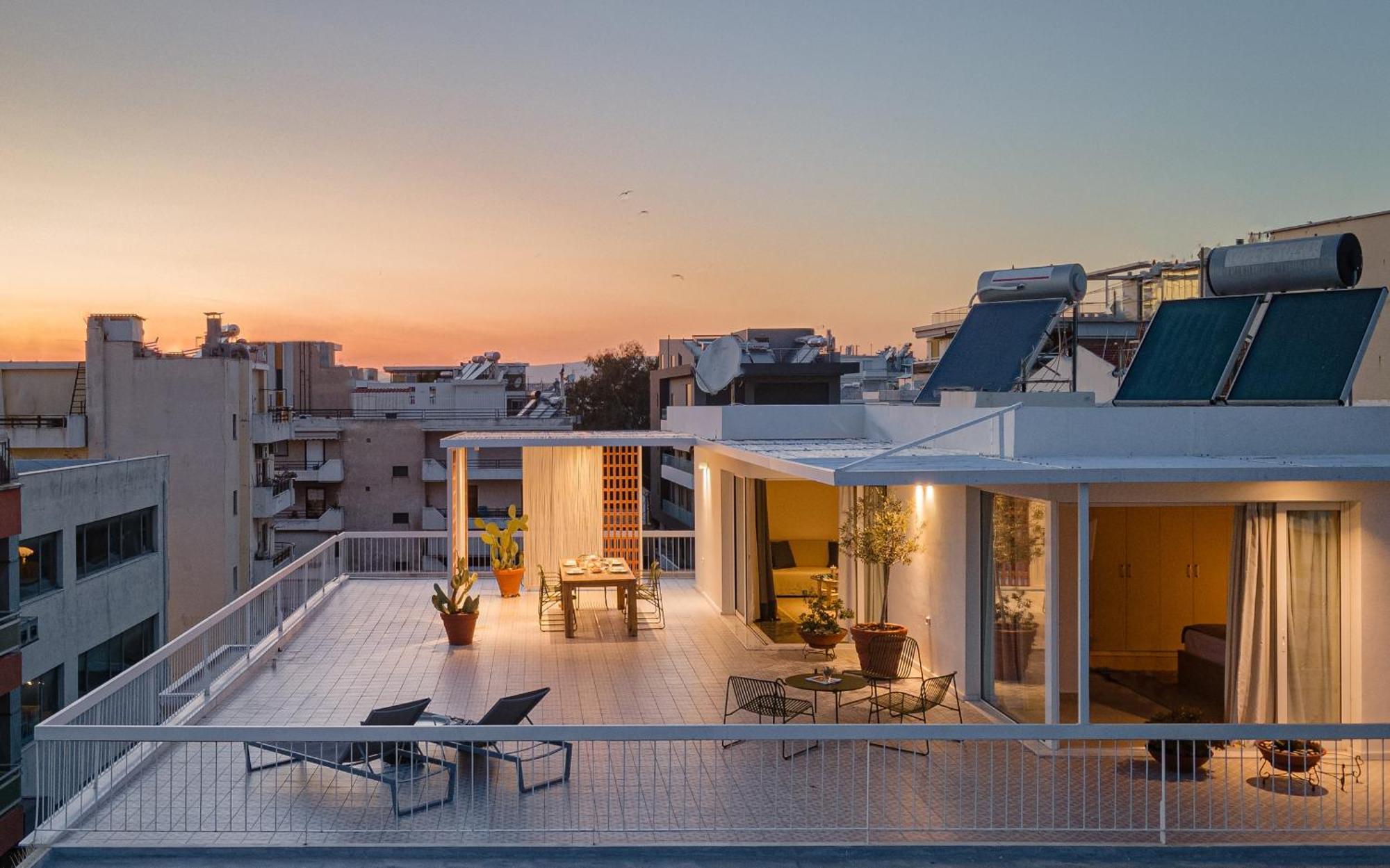 Sea View Beach Penthouse - Athens Coast ภายนอก รูปภาพ